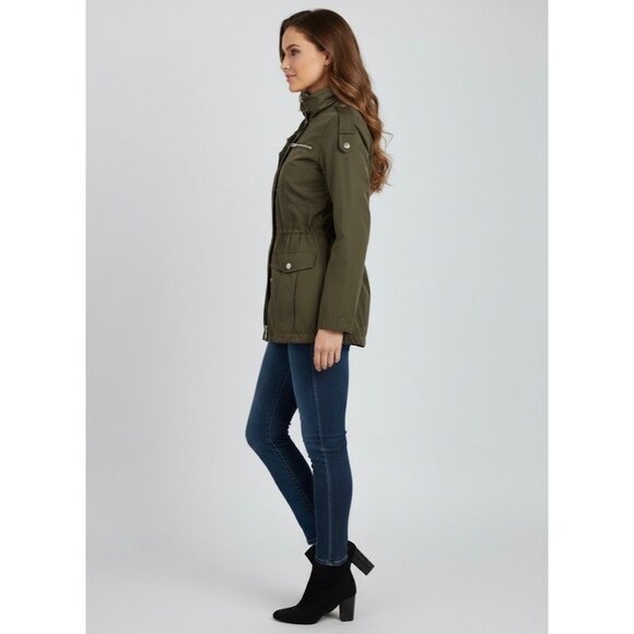 BCBGeneration Utility Military Anorak Parka Jacket Olive Green Gorpcore Armycore - Picture 7 of 16